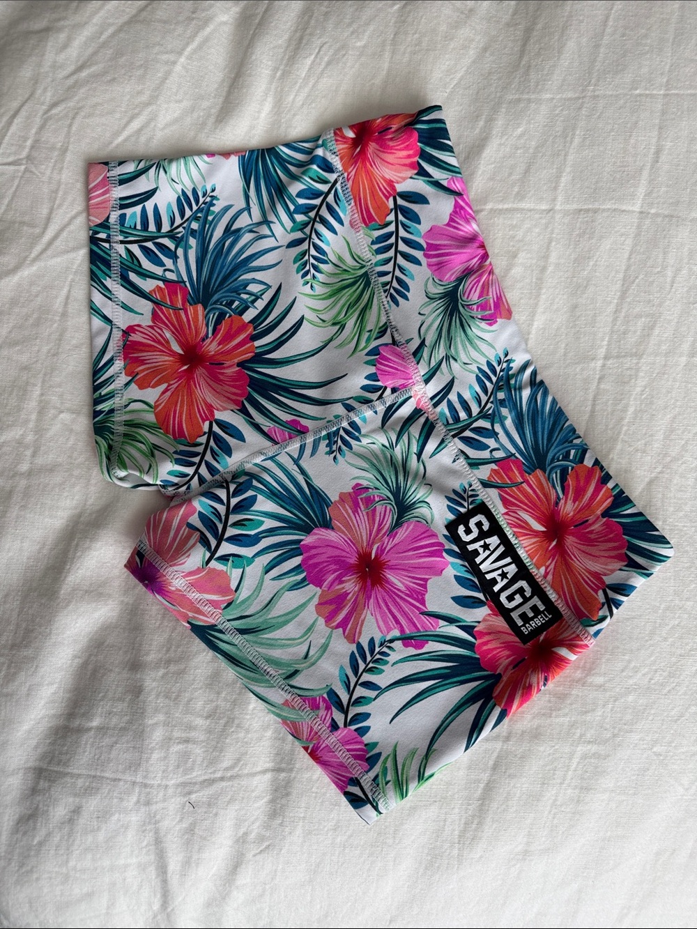 Savage Barbell Floral High-Rise CrossFit Shorts - Pink, Green & Blue